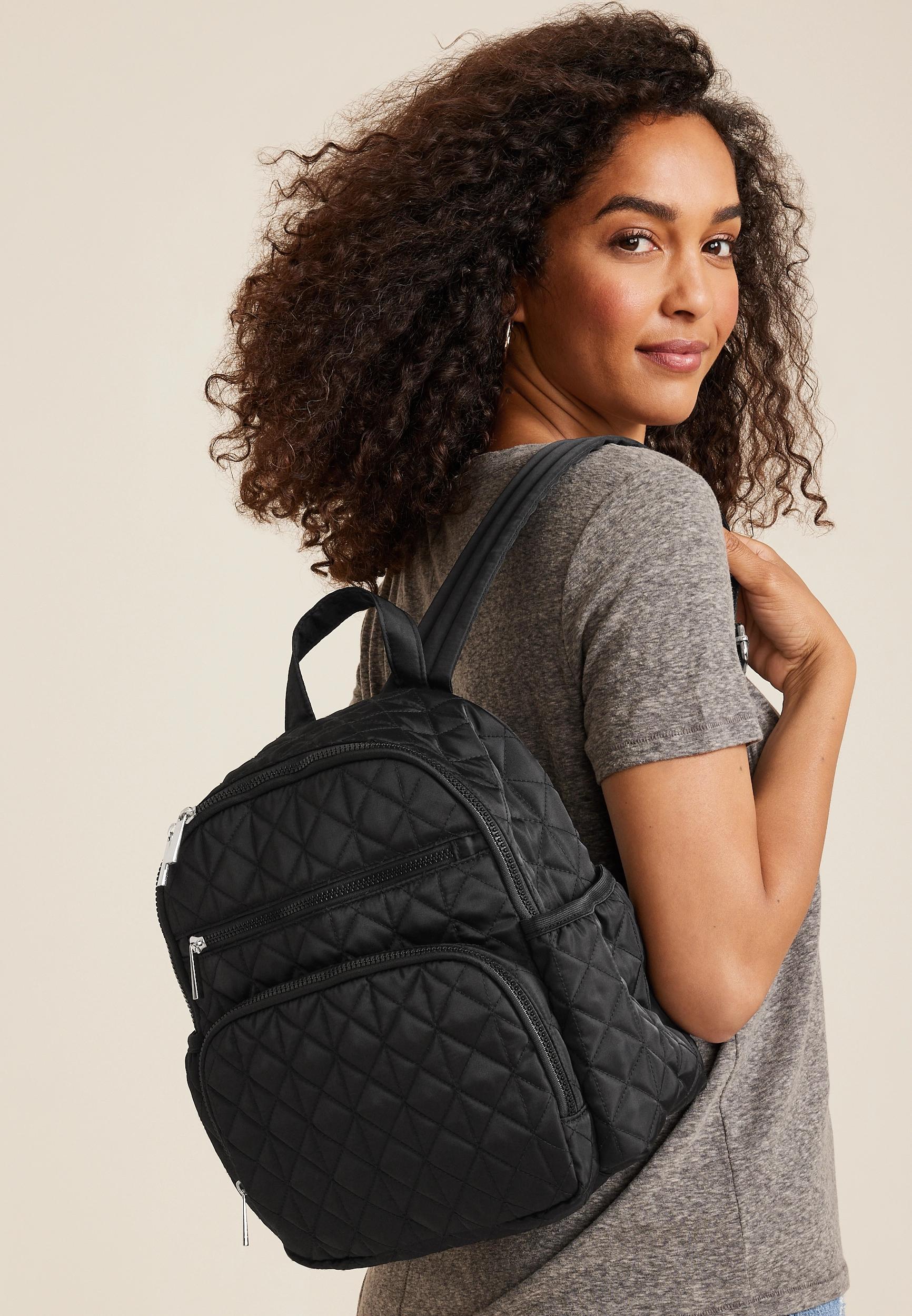 Maurices Womens Black Quilted Backpack Size O/s Product Image