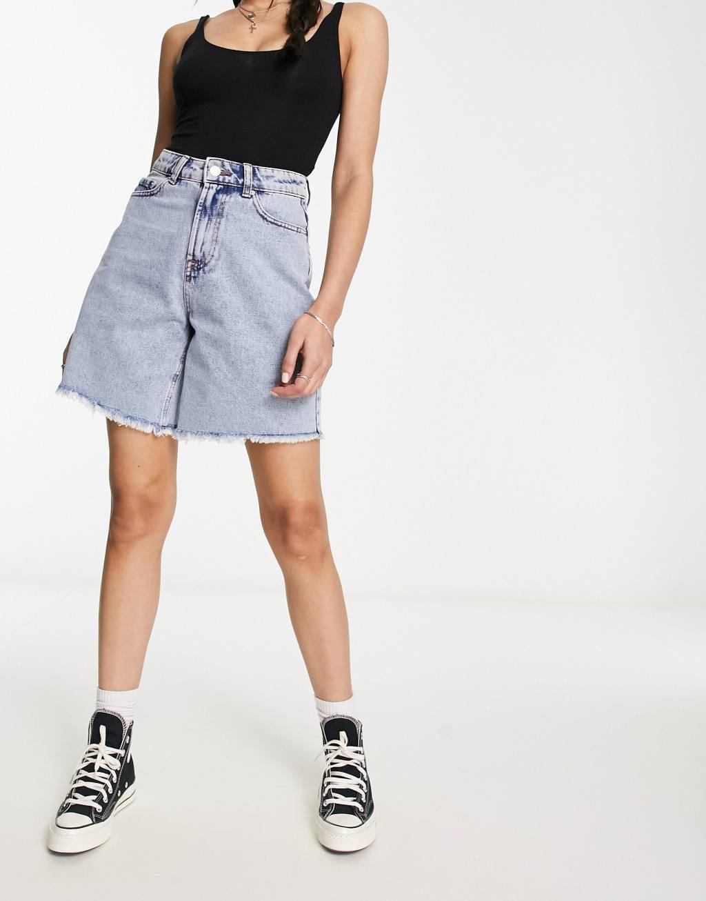 Miss Selfridge long line denim short Product Image