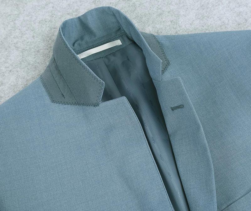 Light Blue 2 Piece Suit Notch Lapel Slim Fit Product Image