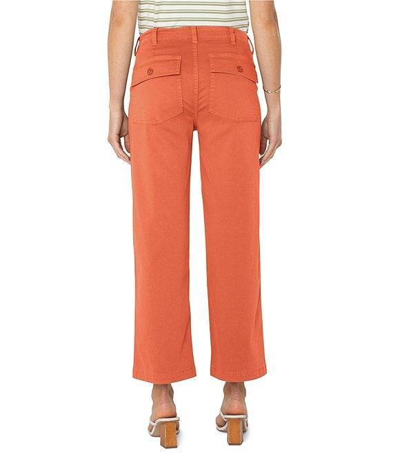 Liverpool Los Angeles Twill Wide Leg Cropped Cargo Pants Product Image