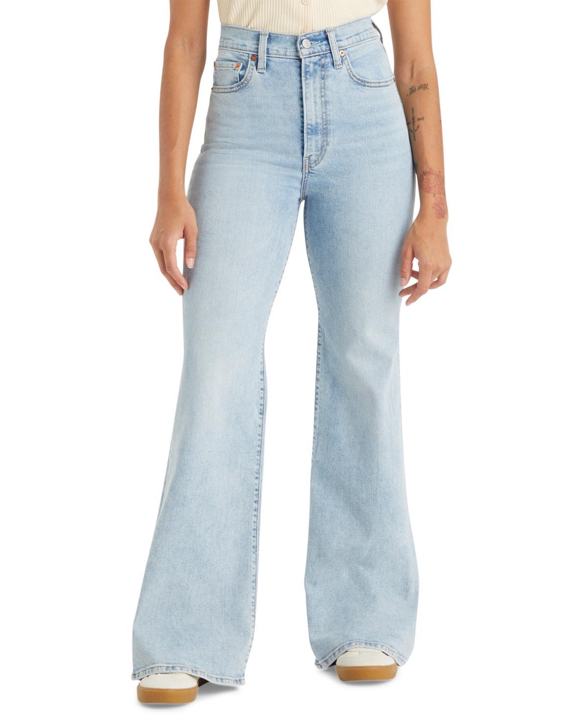 Levis Ribcage High Rise Distressed Flare Jeans Product Image