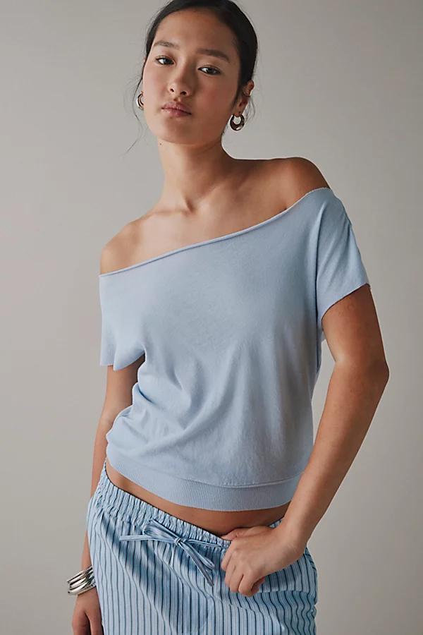 Out From Under Off-The-Shoulder Banded Hem Tee Womens at Urban Outfitters Product Image
