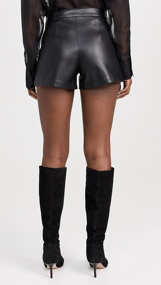 L'AGENCE Dionne Faux Leather Shorts | Shopbop Product Image