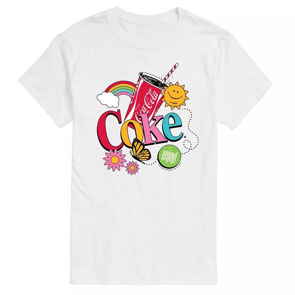 Men's Coke Colorful Collage Graphic Tee,  Product Image