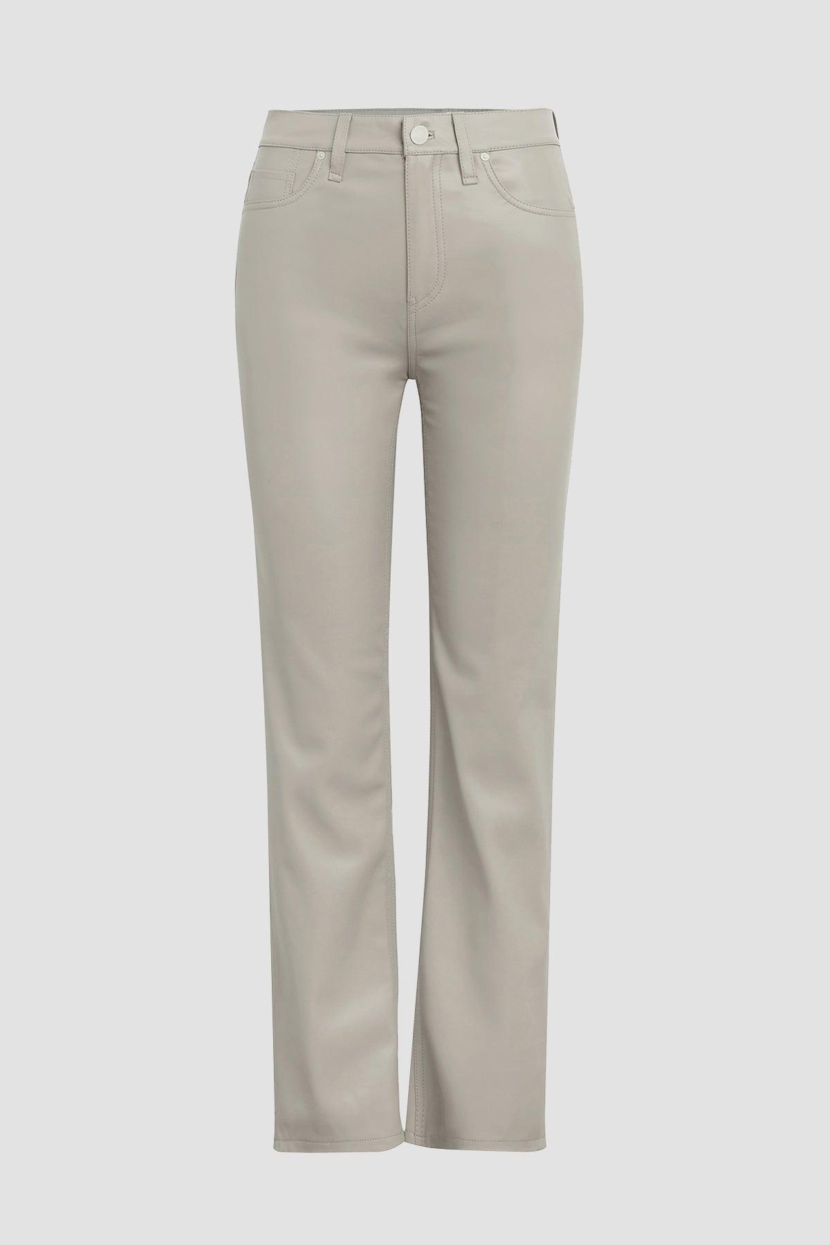 Remi High-Rise Vegan Leather Straight Pant Female Product Image