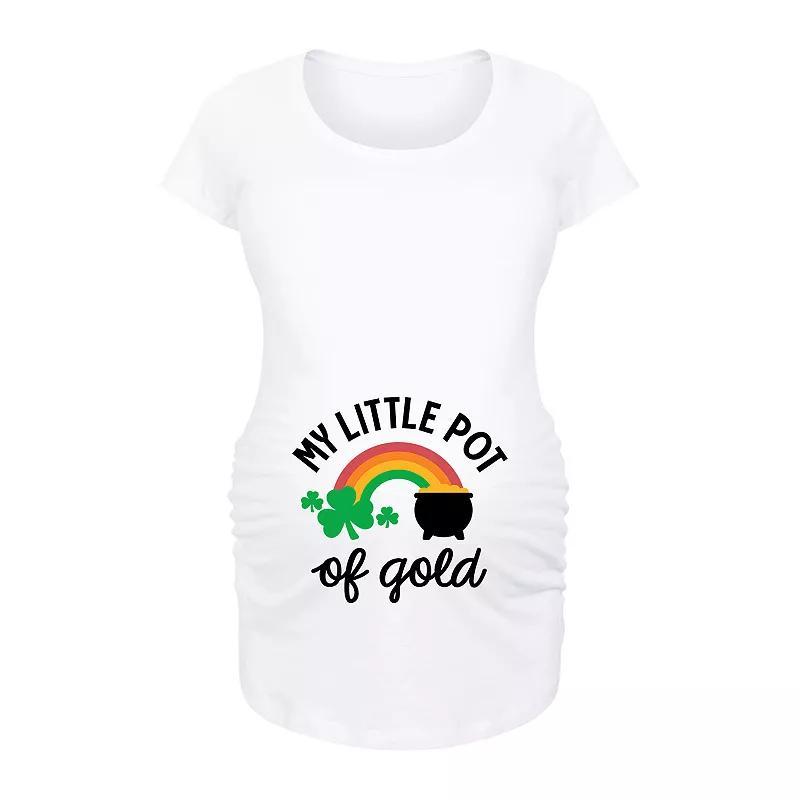 Maternity My Little Pot Of Gold Graphic Tee, Womens Grey Gray Product Image