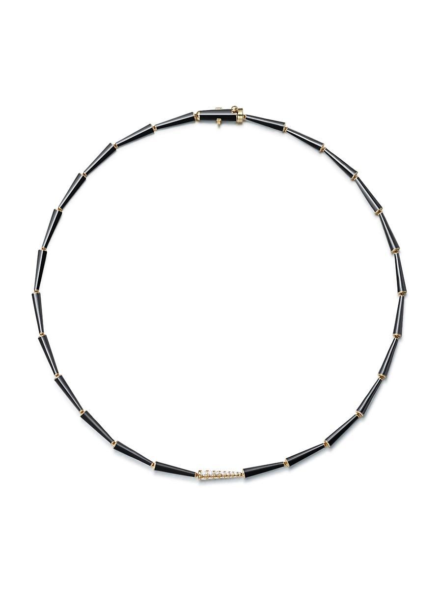 Womens Lola 18K Yellow Gold, Enamel & 0.45 TCW Diamond Linked Necklace Product Image