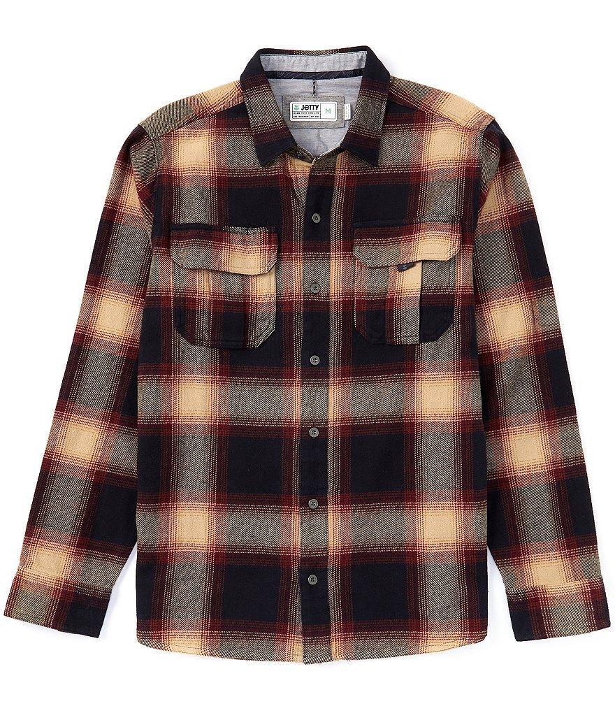 JETTY Arbor Dark Multi Flannel Long Sleeve Woven Shirt Product Image