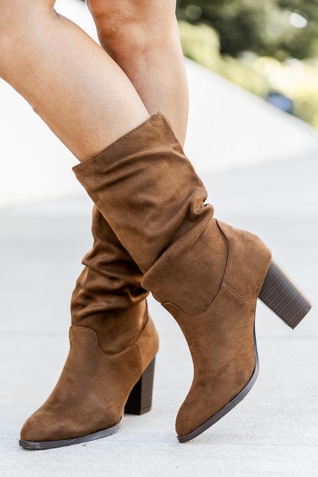 Christie Coffee Slouchy Suede Boots FINAL SALE Product Image