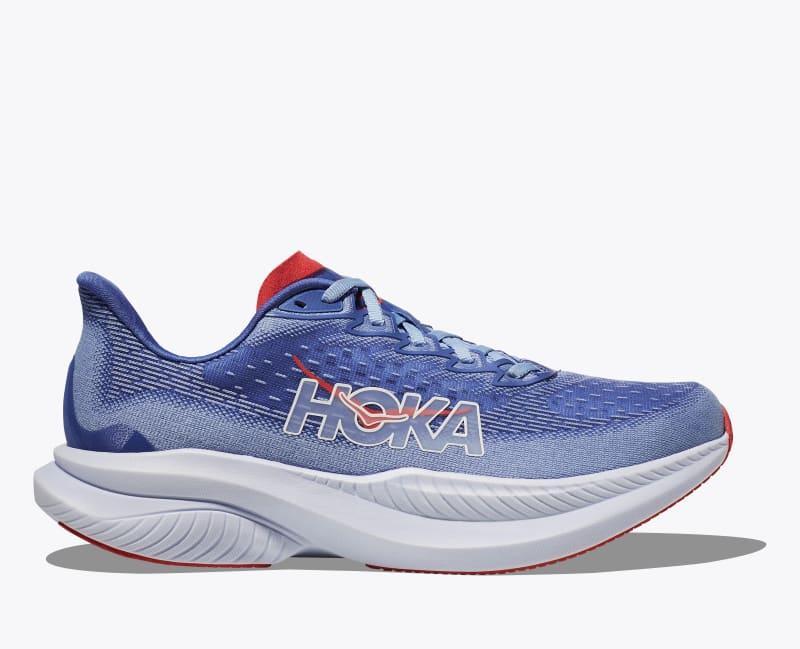 HOKA Womens Mach 6 Shoes in Frost/Rose Gold, Size 9 Product Image