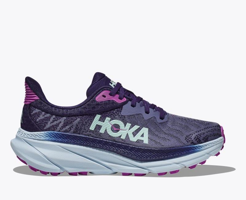 HOKA Womens Challenger 7 Shoes in Obsidian/Anchor, Size 8 Product Image