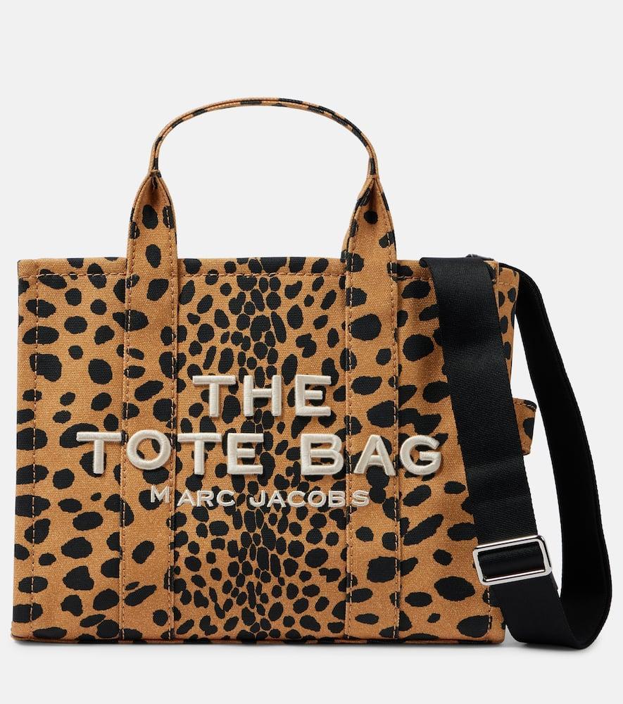 MARC JACOBS The Medium Cheetah Canvas Tote Bag In Neutrals Product Image