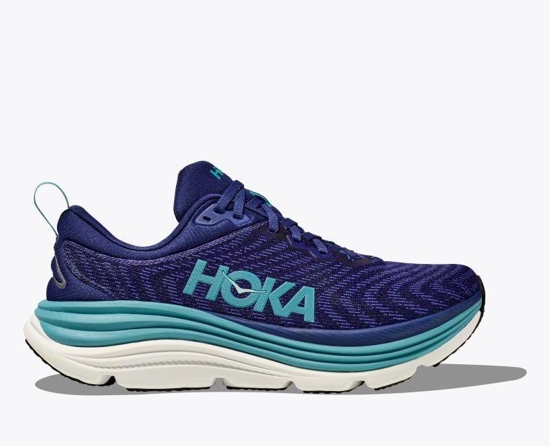 HOKA Womens Gaviota 5 Shoes in Sea Ice/Pink Twilight, Size 10 W Product Image