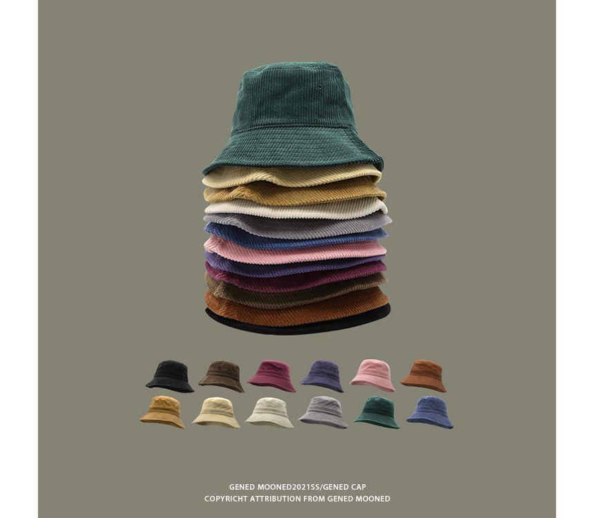 Plain Corduroy Bucket Hat Product Image