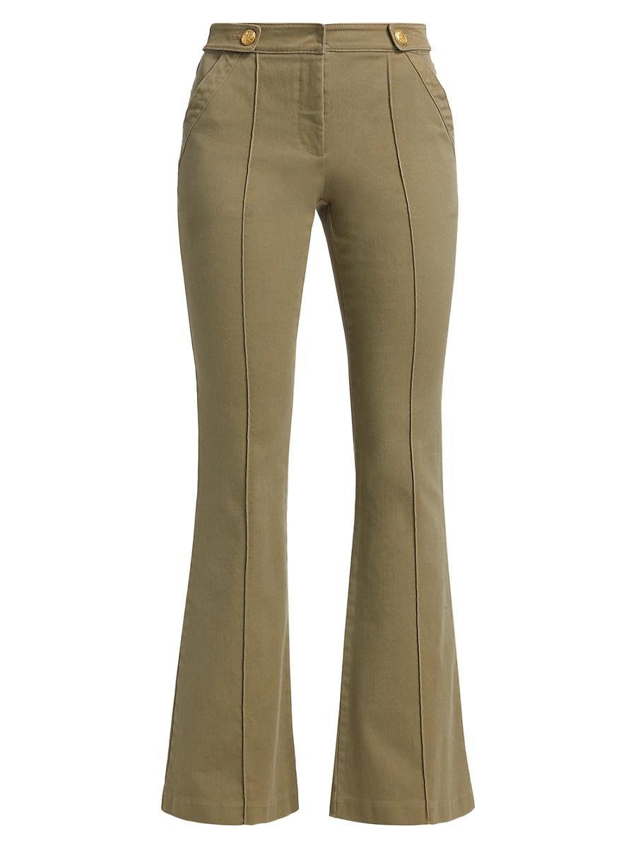 Womens Costella Cotton-Twill Flared Jeans Product Image