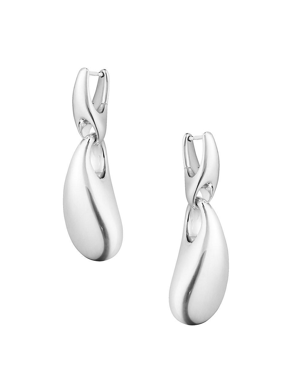 Georg Jensen Sterling Silver Reflect Polished Link Drop Earrings Product Image