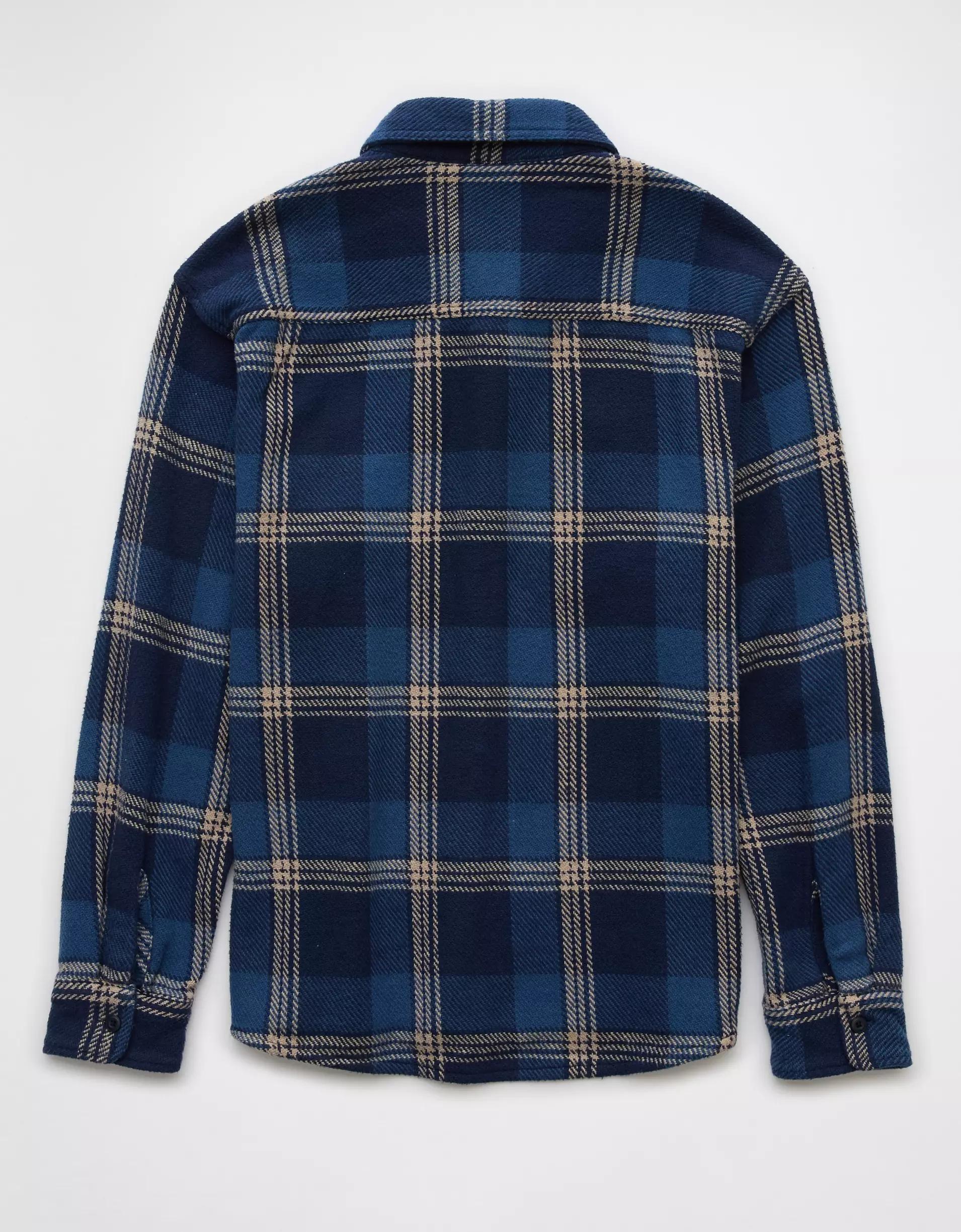 AE Textured Flannel Shirt Product Image