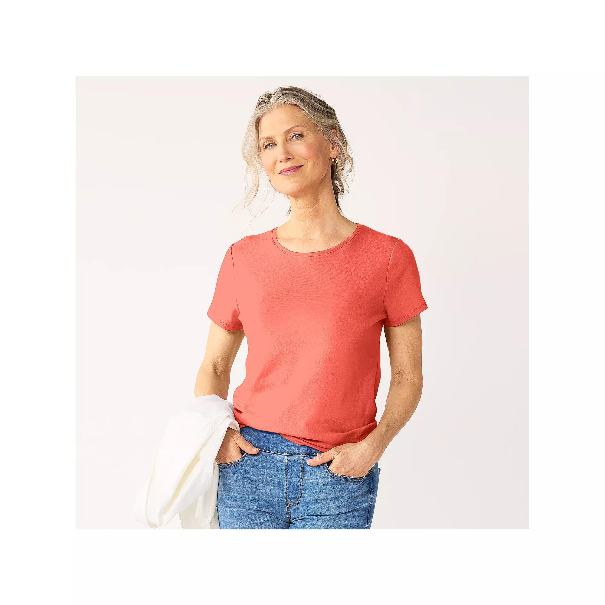 Women's Croft & Barrow® Essential Crewneck Tee,  Product Image