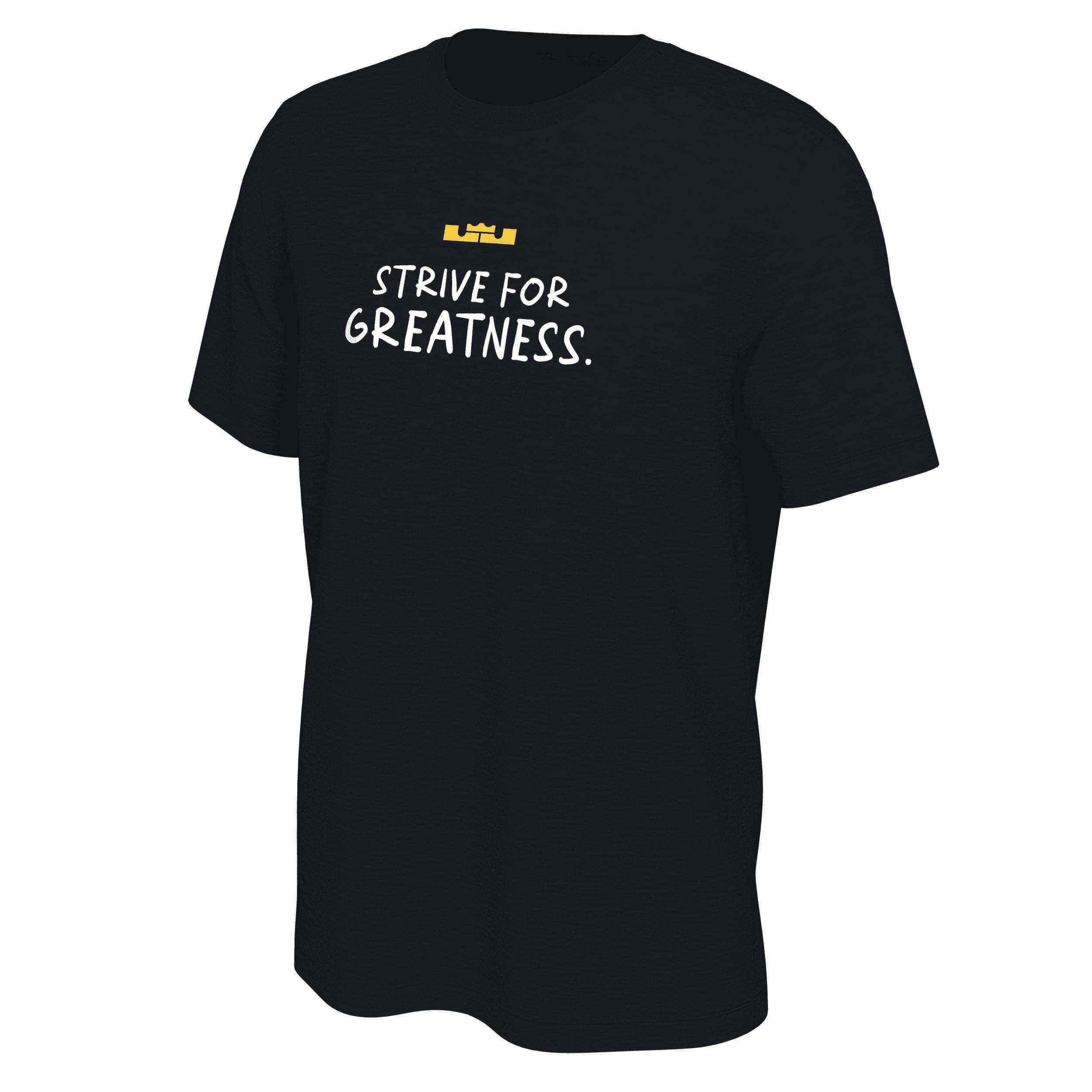 Nike Mens Lebron James Lakers 40K T-Shirt - Yellow/Black Product Image