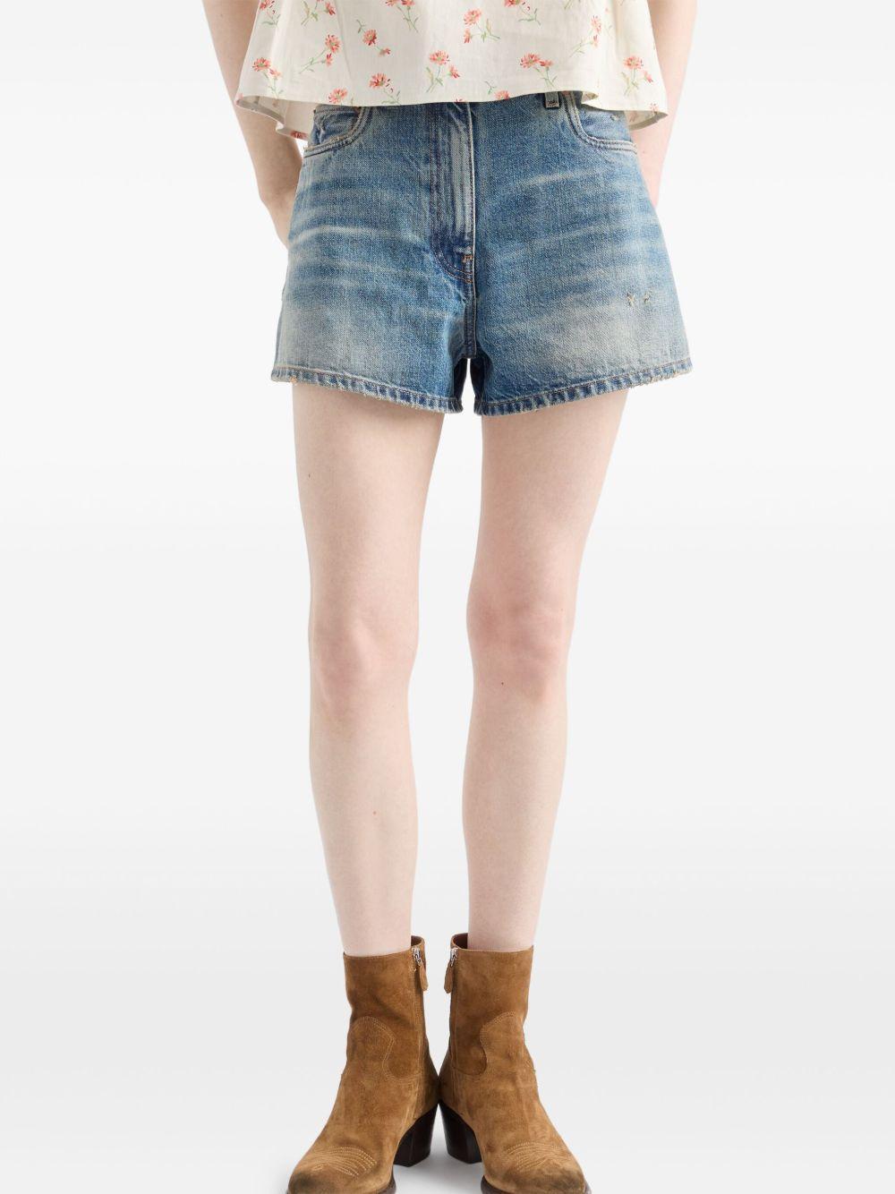 cotton denim shorts Product Image