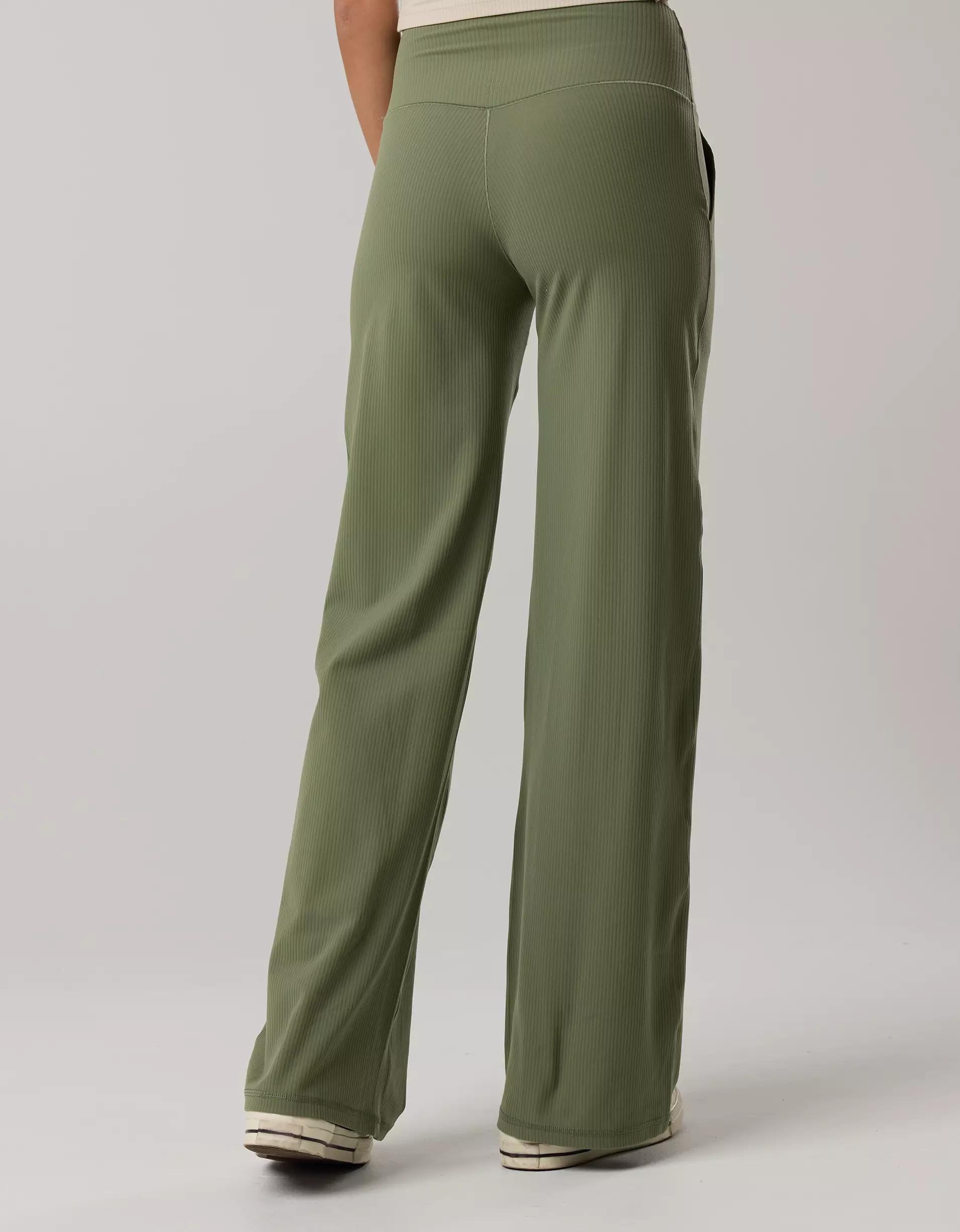 OFFLINE By Aerie Real Me XTRA High Waisted Ribbed Trouser Product Image