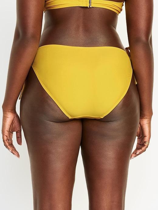 Mid-Rise Side-Tie Bikini Swim Bottoms Product Image