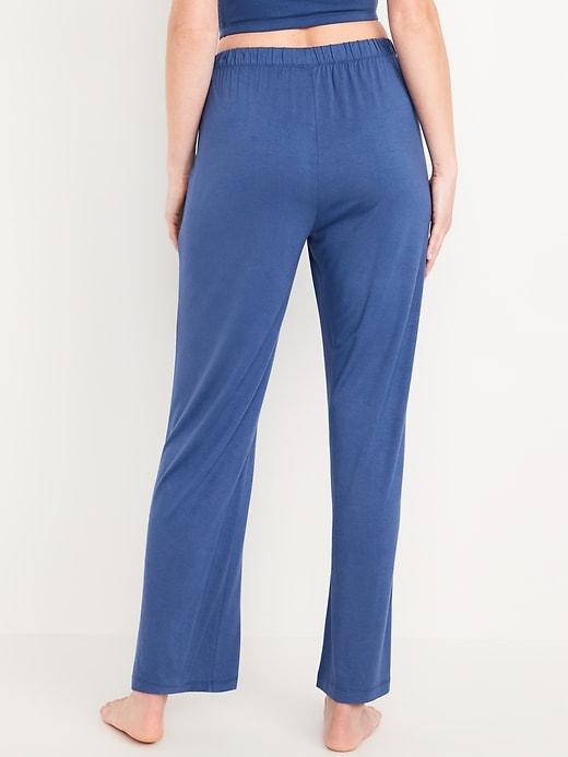 Mid-Rise Knit Jersey Pajama Pant Product Image