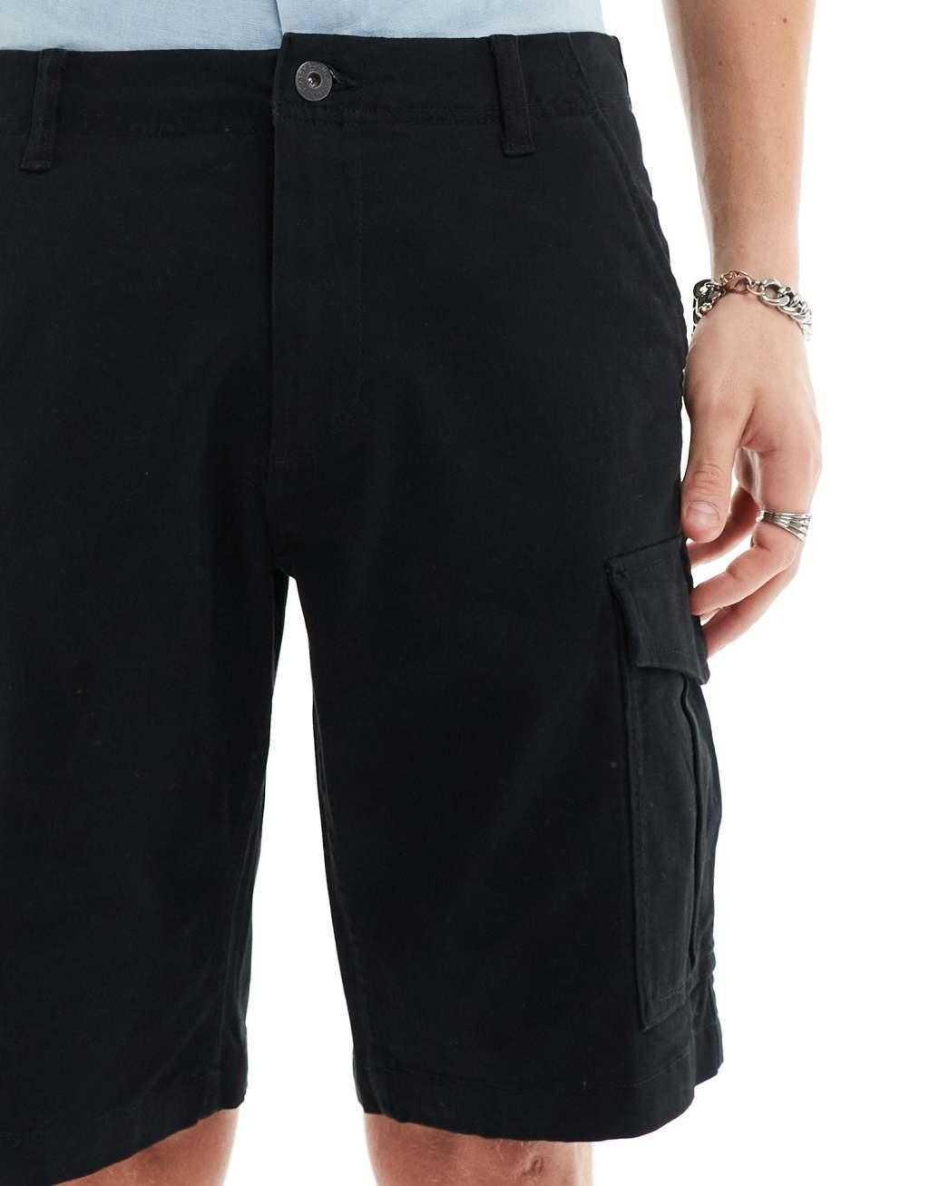 Jack & Jones cargo shorts in black  Product Image