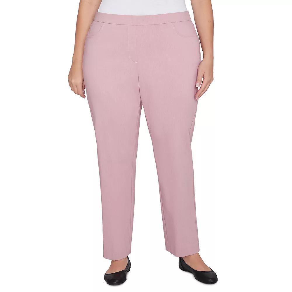 Plus Size Alfred Dunner Classic Balanced Short Length Pants, Women's, Size: 18W Short, Rose Grey Product Image