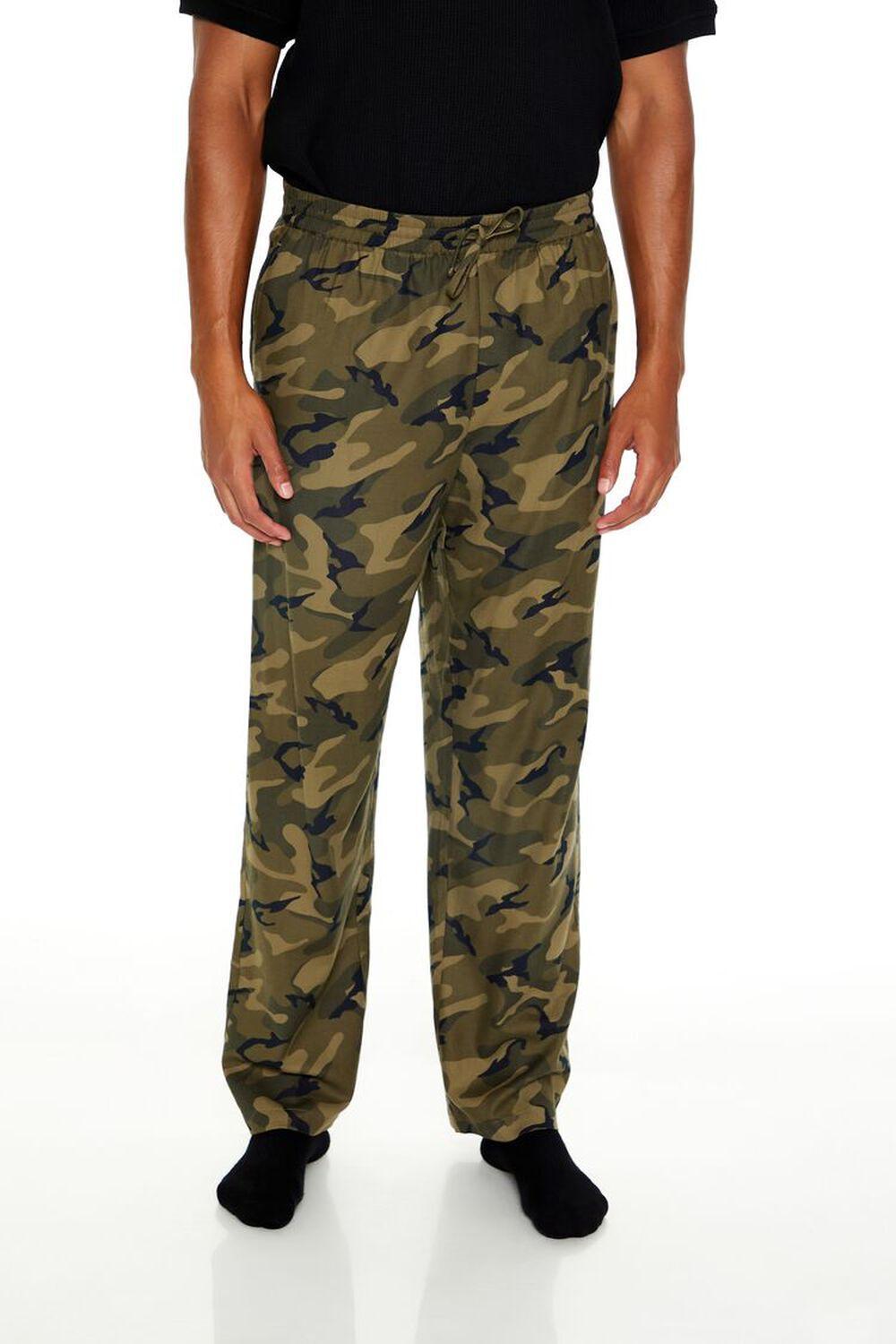 Camo Print Flannel Pajama Pants | Forever 21 Product Image