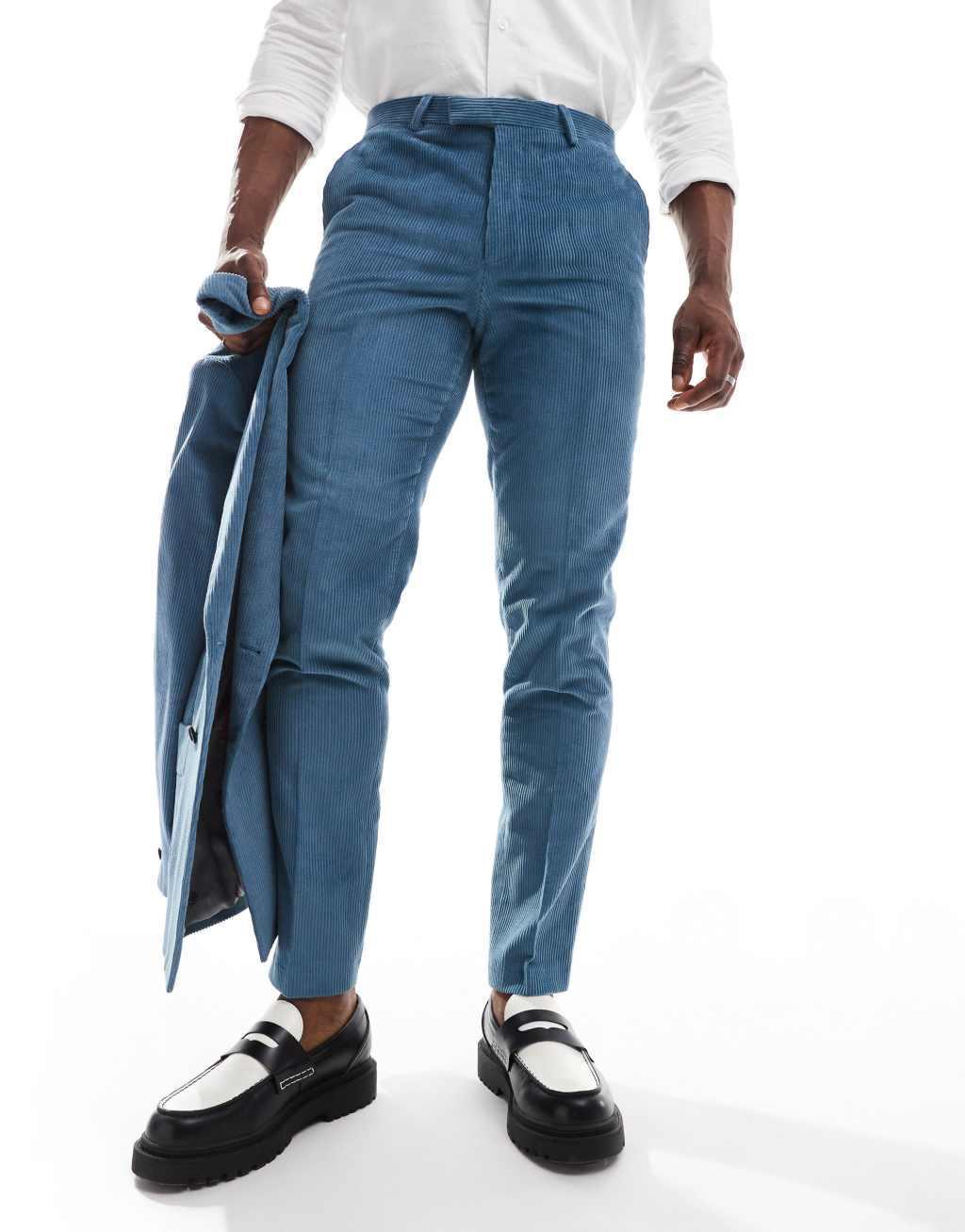 Twisted Tailor Aston suit slim pants in blue - part of a set Product Image