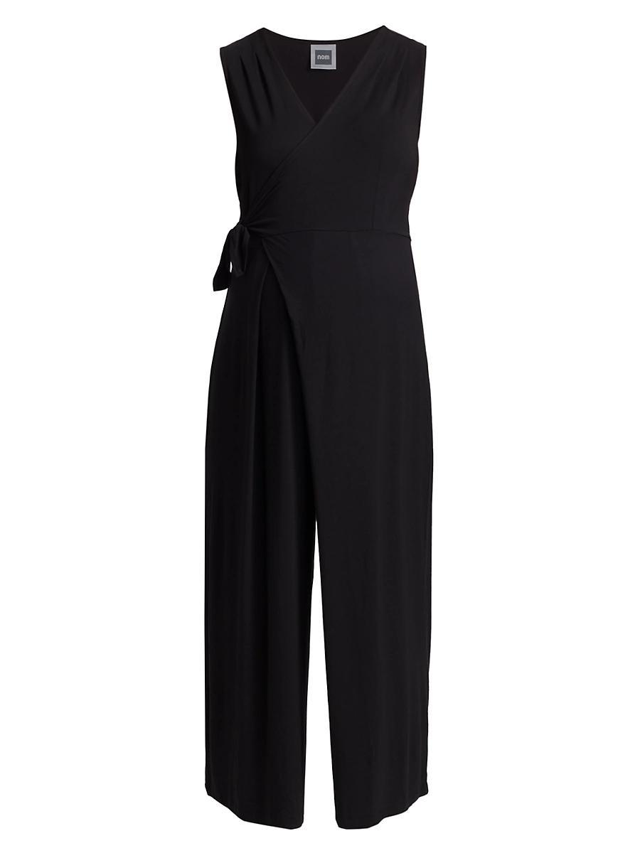 Womens Francesca Sleeveless Wide-Leg Maternity Wrap Jumpsuit Product Image