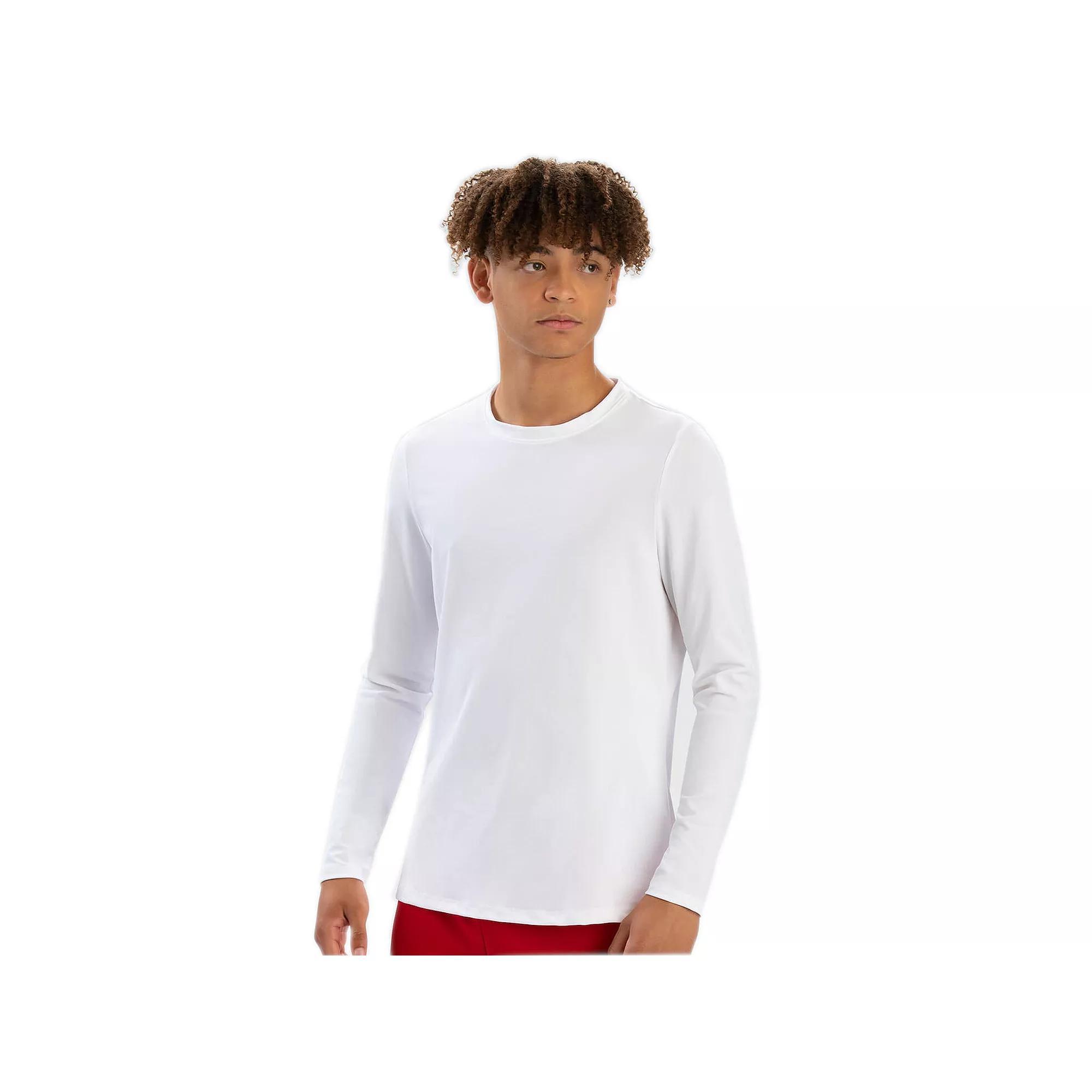 Men's Dolfin Solid Long Sleeve UPF 50+ Crewneck Swim Rash Guard Shirt,  Product Image