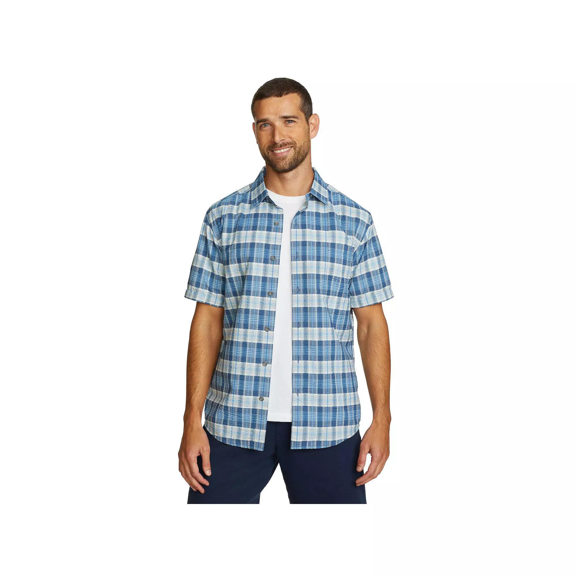 Big & Tall Eddie Bauer Short Sleeve Seersucker 2.0 Shirt, Men's, Size: Large Tall, Dusk Product Image