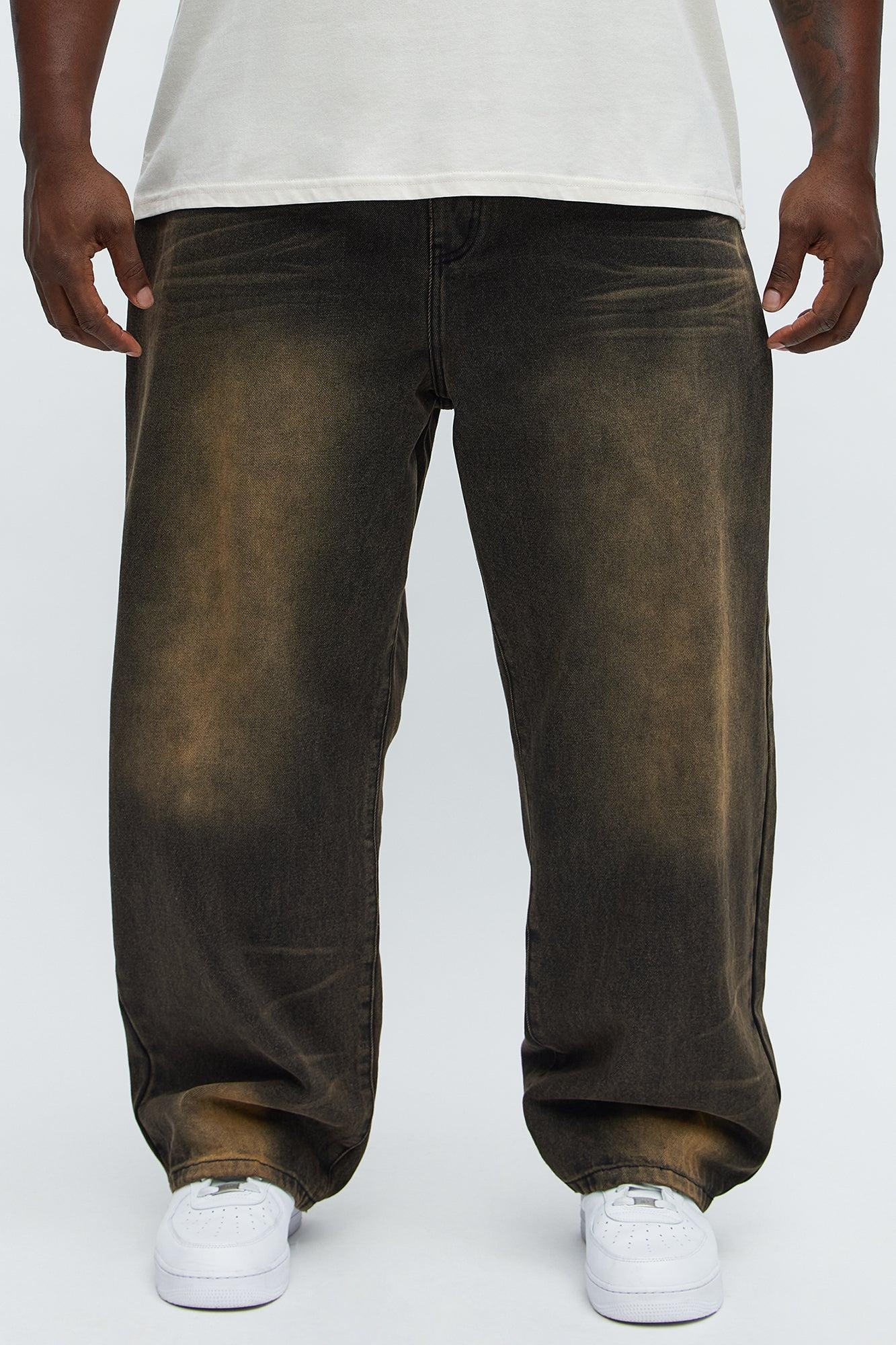 Baggy Dark Wave Jeans - Black Wash Product Image