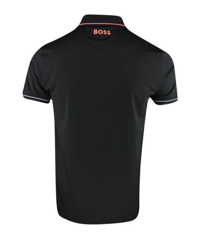 HUGO BOSS Logo-print Polo Shirt In Black Product Image