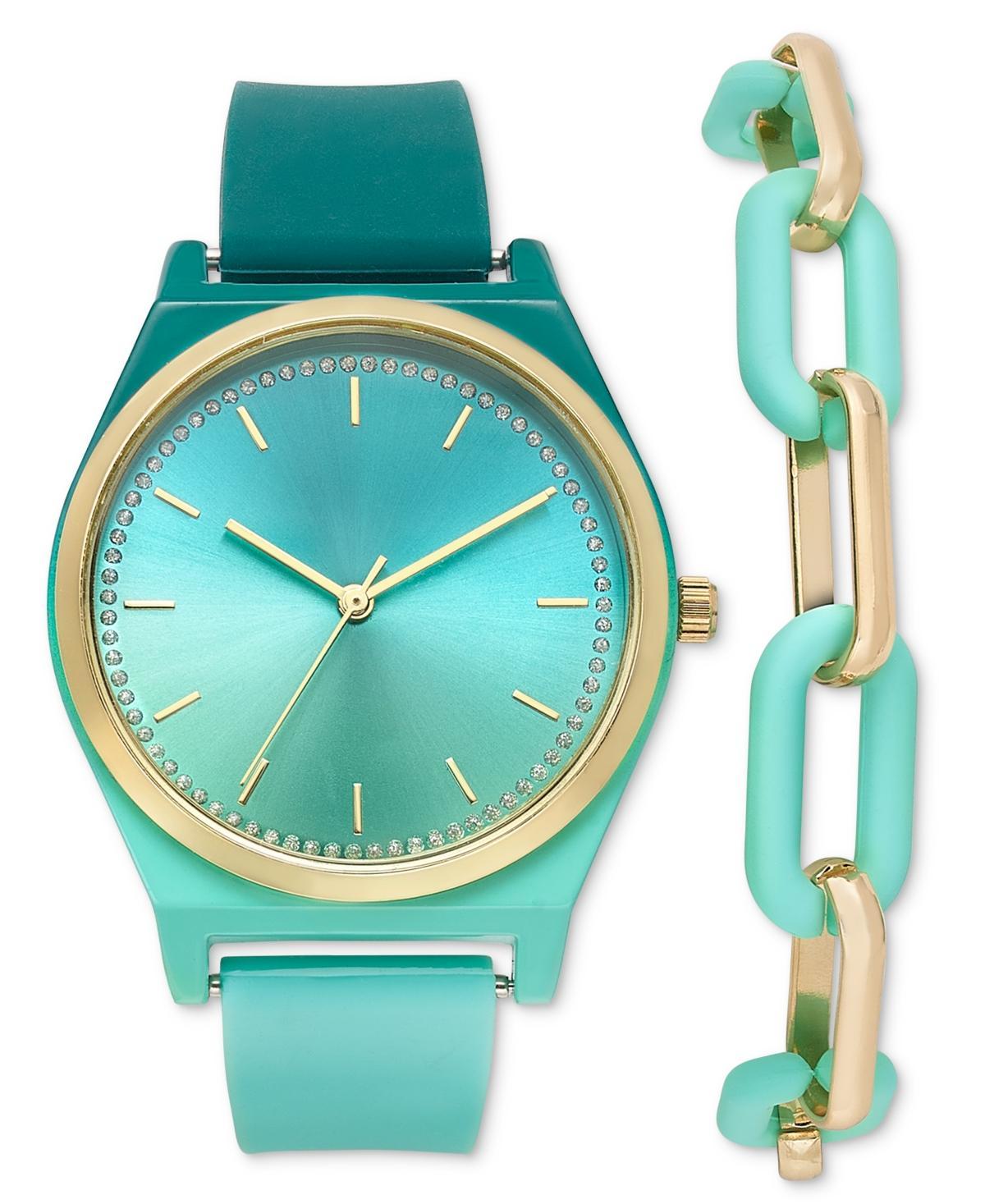 I.n.c. International Concepts Womens Silicone Strap Watch 38mm Set, Created for Macys Product Image