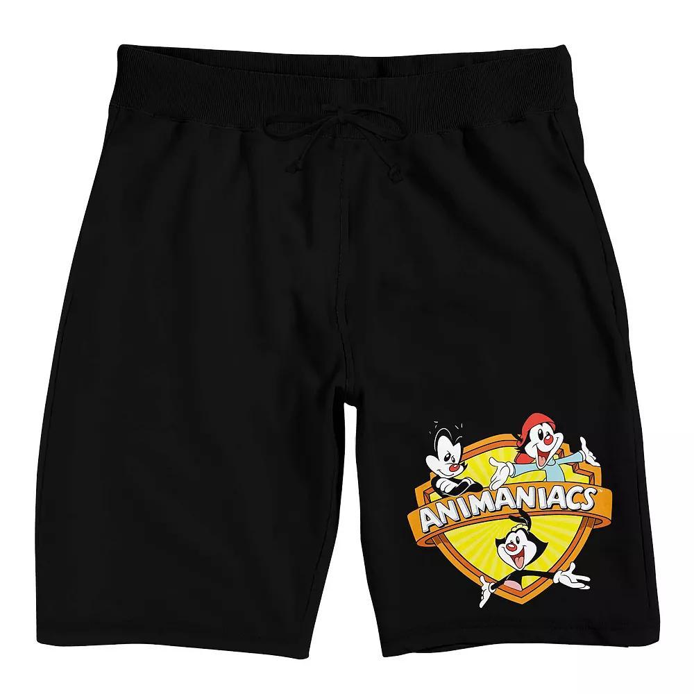 Men's Animaniacs Logo Sleep Shorts, Size: Small, Black Product Image