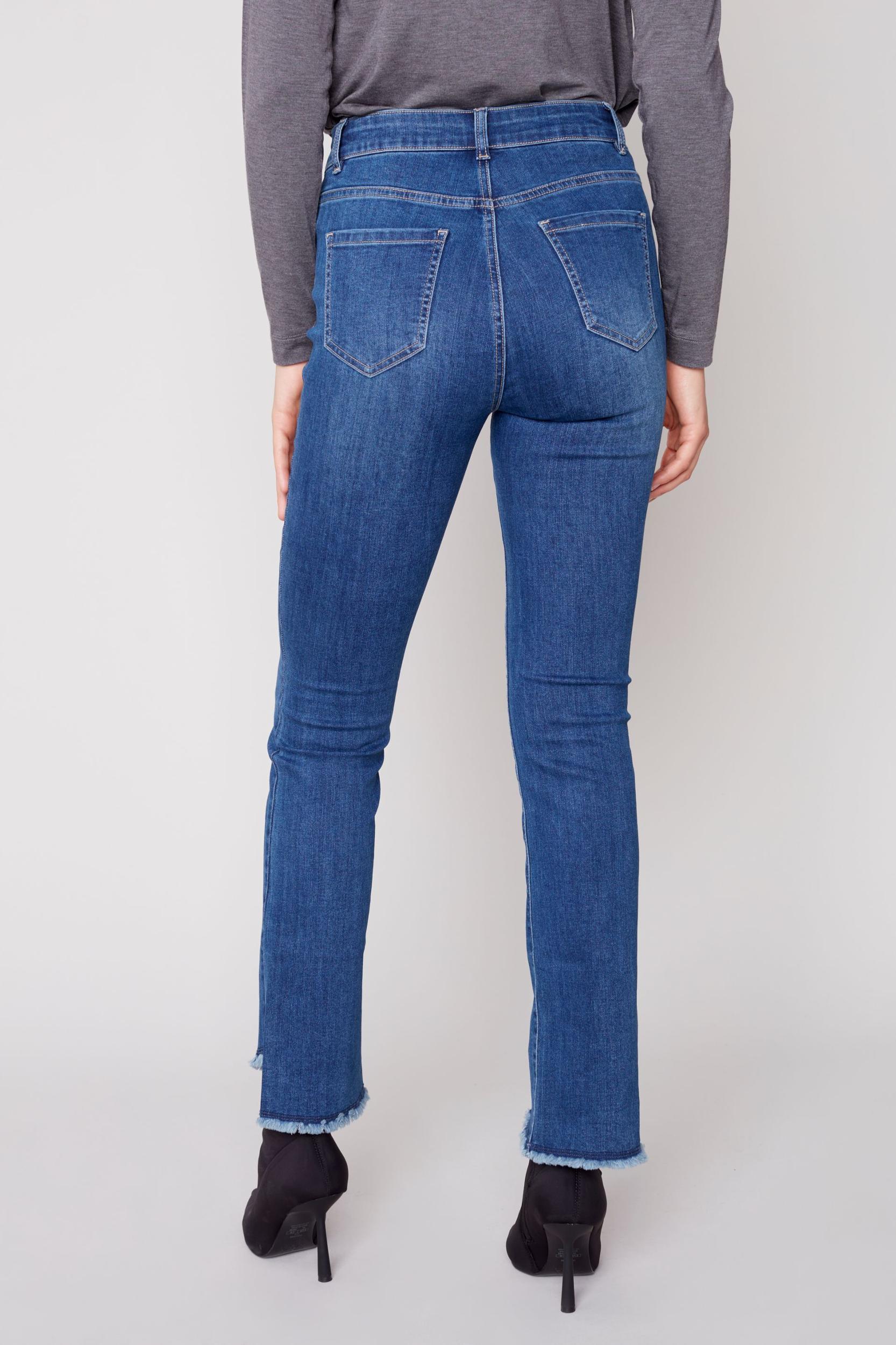 Asymmetrical hem bootcut leg pant Product Image