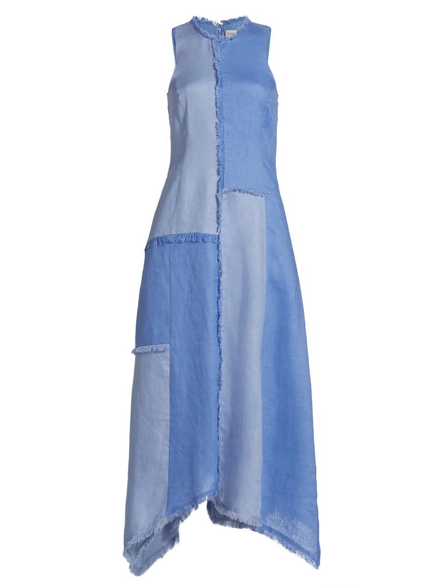 Womens Thalassa Patchwork Linen Handkerchief Dress Product Image