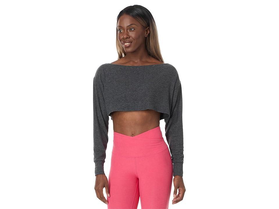 Beyond Yoga Duet 2-Way Converible Shrug (Charcoal ) Women's Clothing Product Image