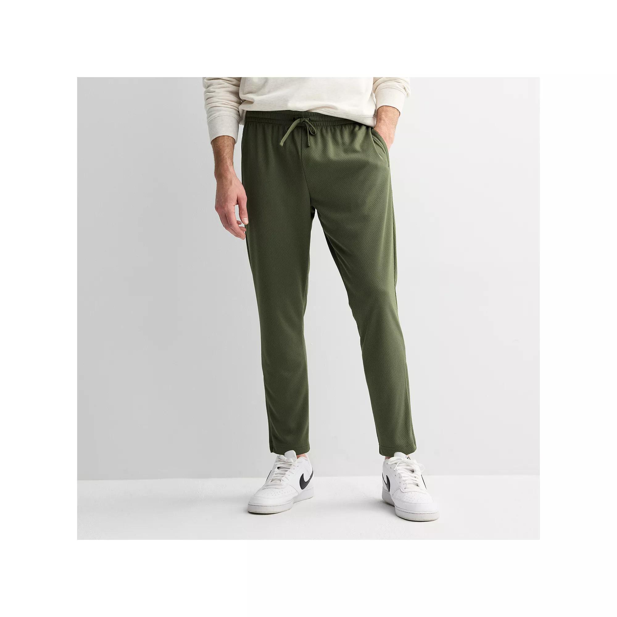 Men's Tek Gear® Mesh Athletic Pants, Size: Small, Army Bottle Product Image