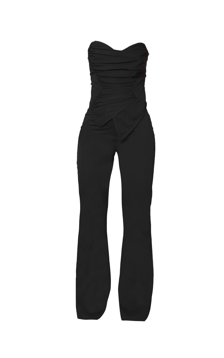  Black Ruch Pointed Corset Bandeau Jumpsuit Product Image