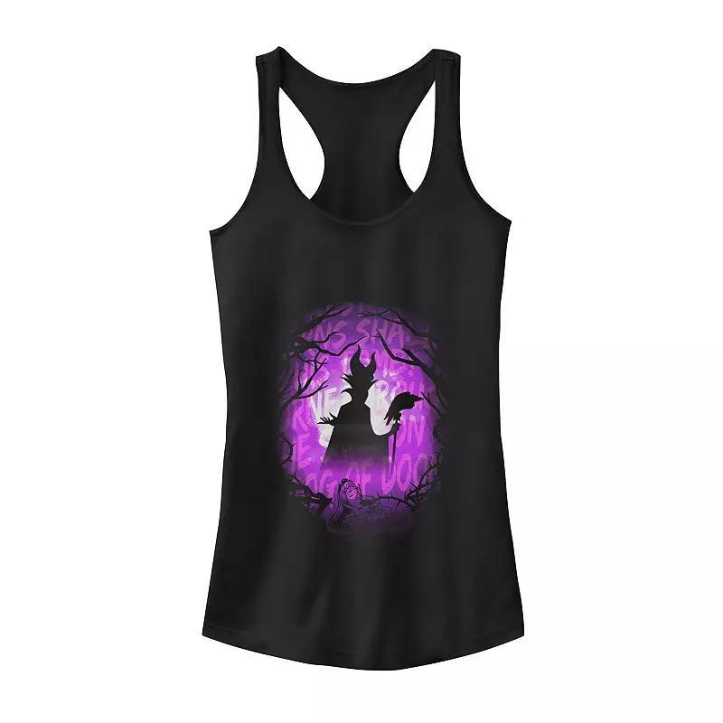 Juniors' Disney's Sleeping Beauty Maleficent Purple Hue Silhouette Tank Top, Girl's,  Product Image