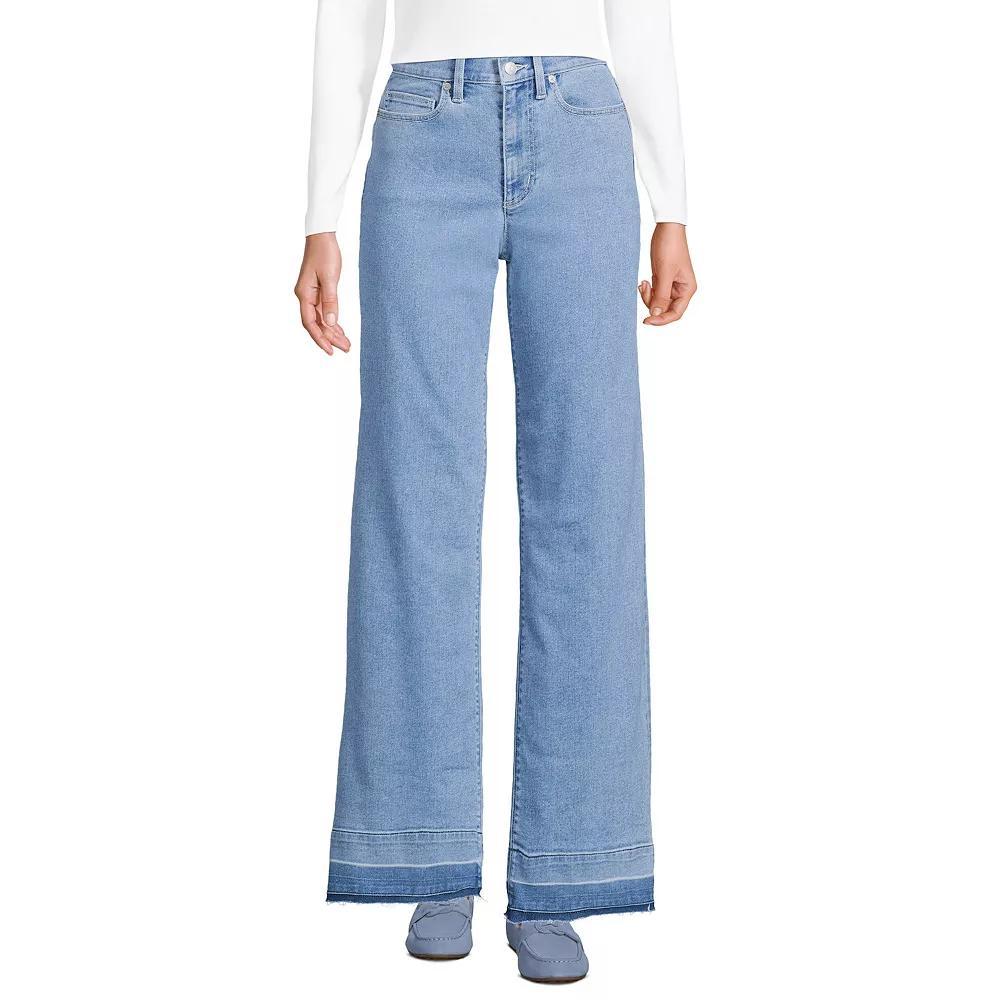 Women's Lands' End High-Rise Wide Leg Jeans,  Product Image