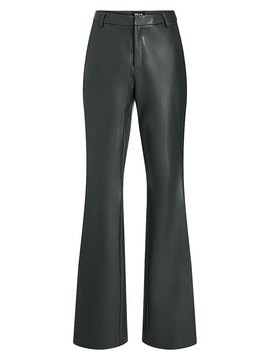 Womens Ronja Leather Trousers Product Image