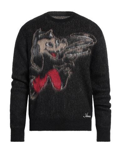 AMIRI Black Crew-neck Sweater With Inlay Product Image