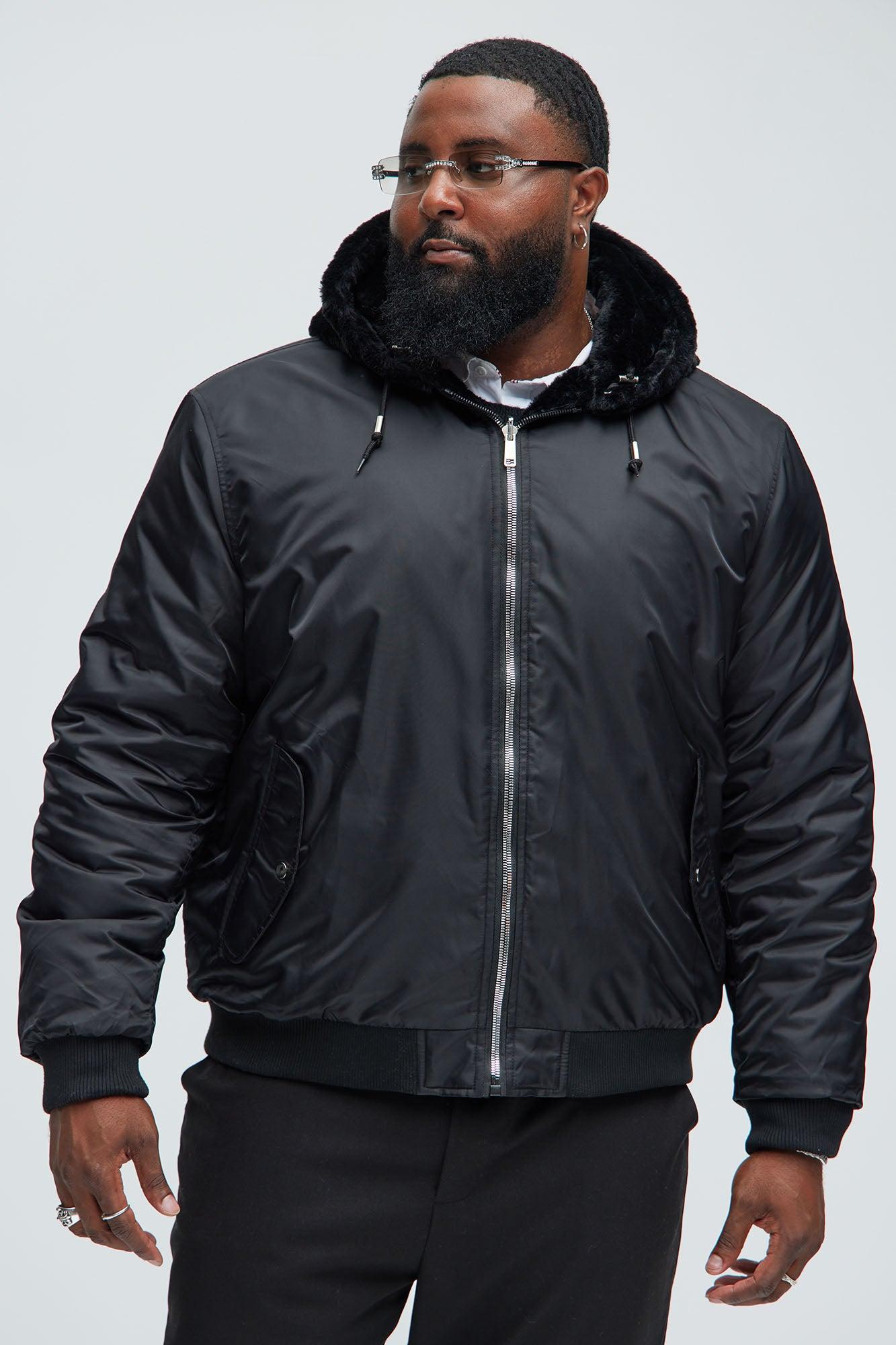 Night Out Reversible Bomber Jacket - Black Product Image