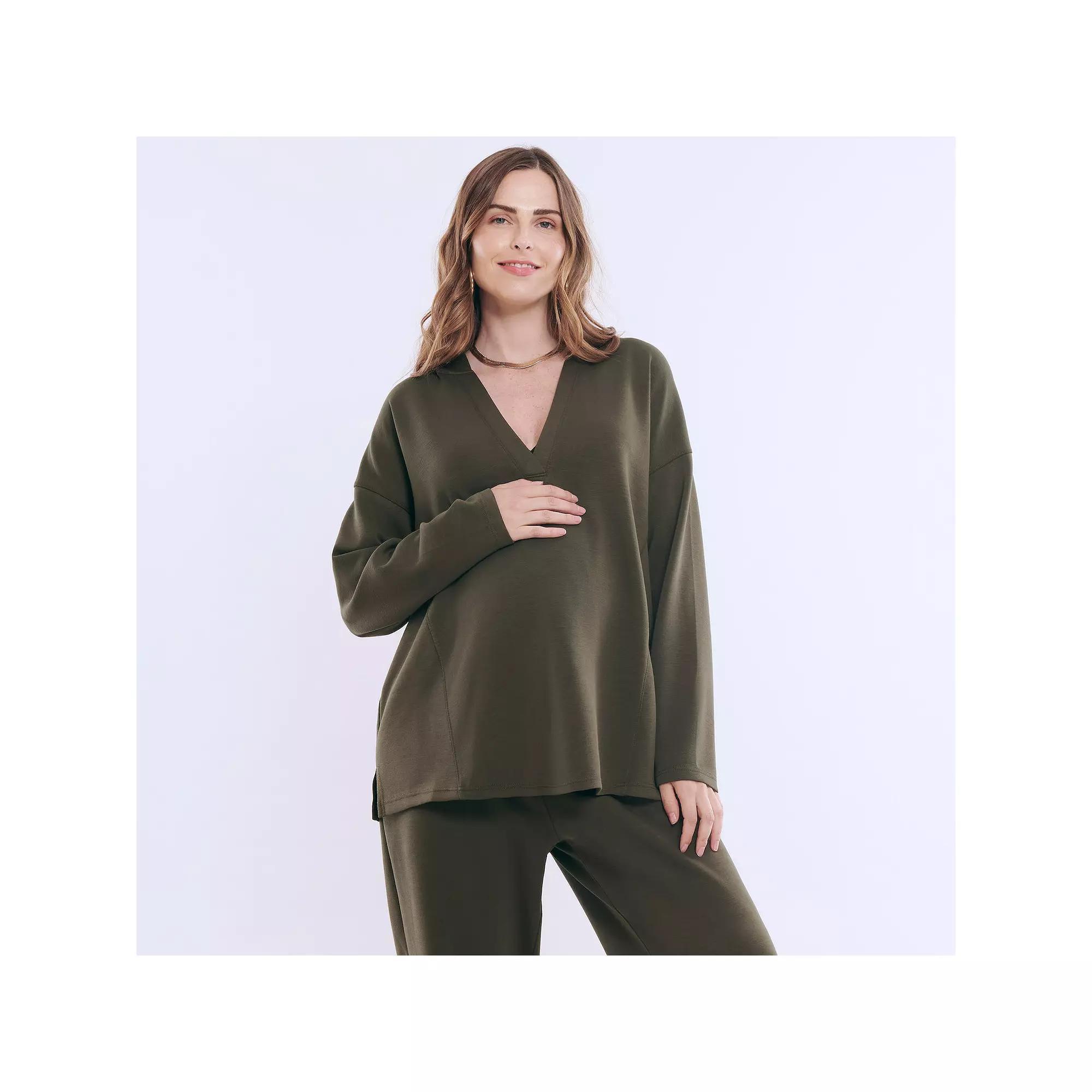 Maternity Motherhood® Cozy Hoodie, Women's, Size: XXL-MAT, Winter White Product Image