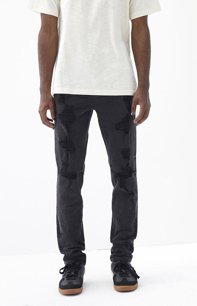 Men's Stacked Skinny Destroyed Jeans - 28W x 30L Product Image